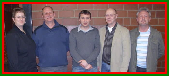 v.l. Denise Barney, Frank Ende, Christian Wolf, Bernd Opitz, Uwe Möbius