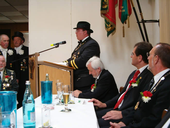 Grußworte des Feldwebels der Schützengilde