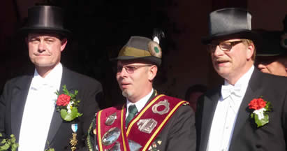 Bürgerkönig Mario Mytzka mit den Bürgerschaffern