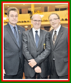 v.l Bürgerschaffer Thomas Weitling, ehemalige Bürgerschaffer Wilfried Grobe, Bürgerschaffer Hans-Peter Männer