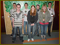 Die Mannschaft des PWV und die drei besten Einzelschützen